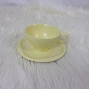 Boonton Ware Cup and Saucer Vintage Yellow